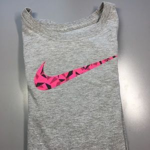 Grey and Pink Nike T-Shirt